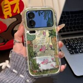 复古森系小鸟支架超火适用苹果17Pro手机壳iPhone16max小米15华为mate80pura70k90Reno14荣耀400vivox300s30