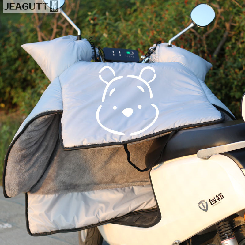 电动车挡风被冬季双面防水加绒加厚电瓶摩托O车春秋通用防风罩冬