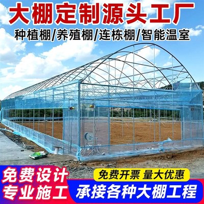 大棚骨架钢管全套定制连栋温室大棚养殖蔬菜草莓拱棚搭棚子支架杆