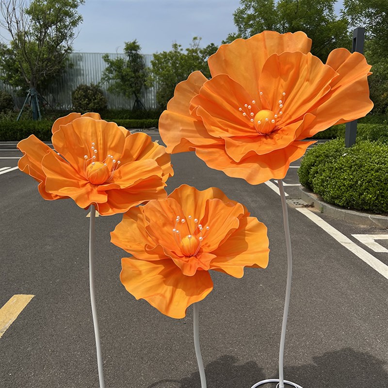 橱窗花成品道具丝网舞台花泡沫婚庆拍摄引布置道具婚礼路新款摆件