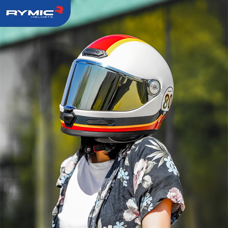 RYMIC睿觅复古巡航全盔摩托车头盔V80男女机车四季安全帽3C哈雷