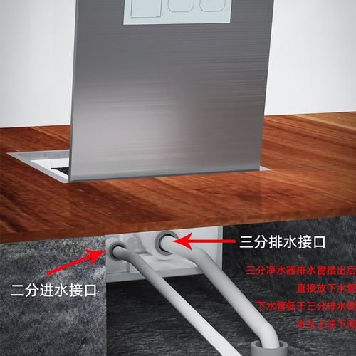 纯平净水器地插座隐形面板内嵌入式隐藏式家用净水器接水排水地插