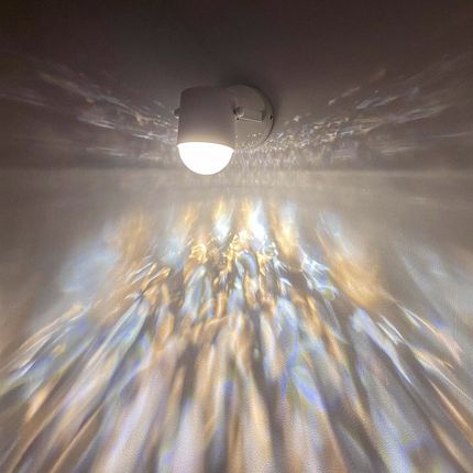 网红水波纹氛围射灯可调角度玄关灯led明装投影台灯夕阳落洗墙灯