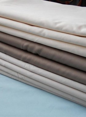 60支纯棉贡缎双人超大尺寸床单250270 270300CM白色浅黄浅灰