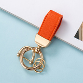 简约PU多色钥匙扣挂件创意精致汽车链锁匙圈环包包情侣一对挂饰
