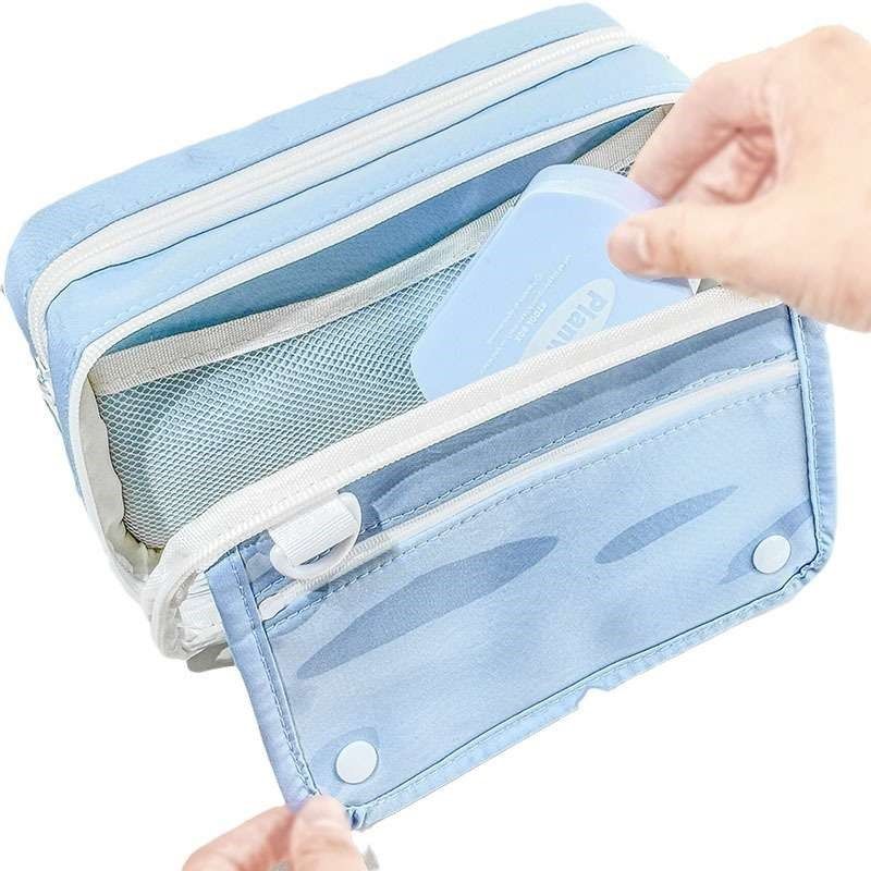 痛包文具袋透明笔袋可放吧唧小卡社恐双层初中生文具盒蓝色系大容,文具电教/文化用品/商务用品,笔袋,淘宝优惠券,粉丝福利购,淘宝优惠卷