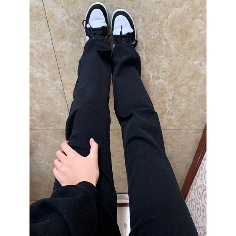 黑色加绒牛仔裤女大童装初中学生秋冬冬季烟管裤女孩儿直筒长裤子,童装/婴儿装/亲子装,儿童牛仔裤,淘宝优惠券,粉丝福利购,淘宝优惠卷