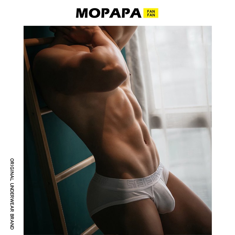 MOPAPA内裤 时装周系列男士内裤U凸显大囊袋低腰性感纯棉三角内裤