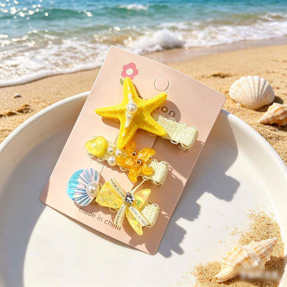 多巴胺彩色海星发夹女生夏日氛围发饰