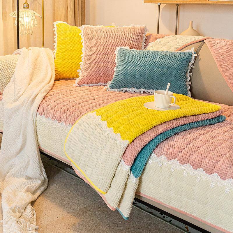 芯hyfs-轻绒沙发垫冬款防滑沙5套罩2发02新款现代简约坐垫子全盖