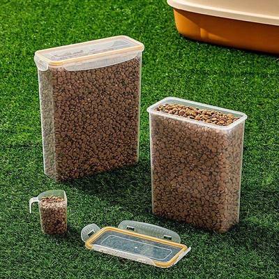 猫粮储存桶存放狗粮密封罐猫咪粮食存储收纳盒宠物密封储粮桶盒子