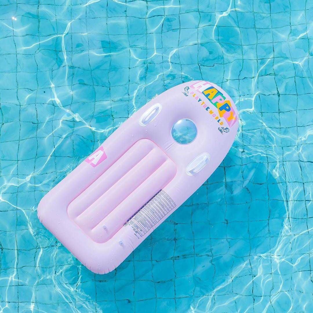 浮板充气冲浪板儿童浮排水上戏水玩具坐骑浮床学游泳圈训练打水板