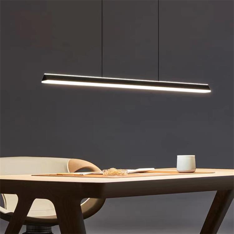 极简长条餐厅灯吊灯简约现代上下发光饭厅吧台创意个性餐厅长条灯