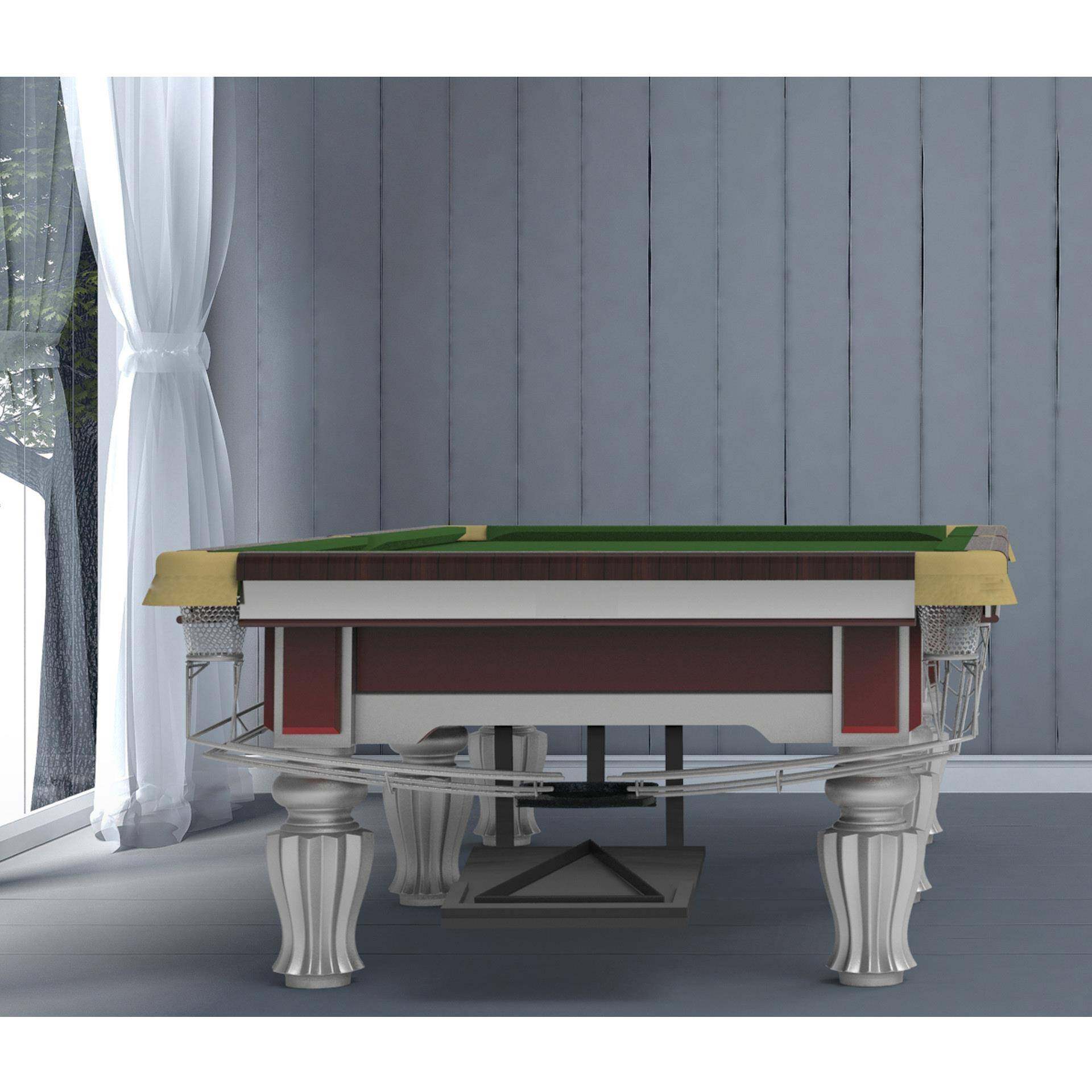 银腿台球桌国际标准中式台球桌大理石弹力胶条俱乐部台球桌