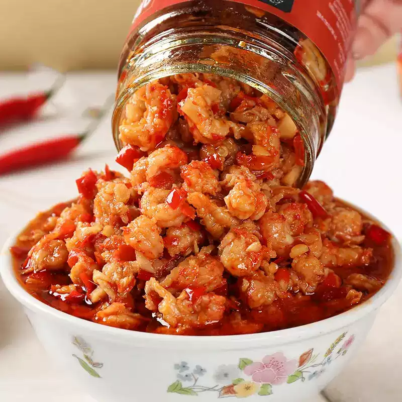 蒜蓉虾尾酱龙虾尾香辣下饭原味香辣味特产瓶装拌饭拌面下饭BL-2