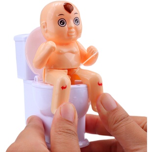 创意整喷搞怪儿j童小礼物趣搞味笑蛊水撒尿小孩坐马桶玩具娃娃呲