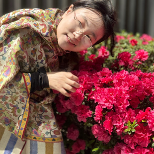 QR认证 手纺线 藏品级白绒卡尼绝美小色块克什米尔羊绒手工披肩