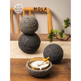 MLA.潮Rock.烟缸家用北欧灰O带盖个性 流客厅FGE644不锈钢时尚