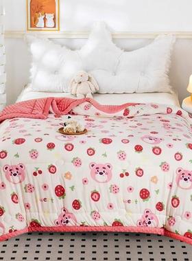 蚕豆绒D被舒缓蚕豆春秋季单被Ab版、毯双人学生宿舍加厚毛秋ZZG冬