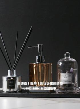 轻奢现代样板房手手间浴旁水晶洗液瓶缸香20220703薰收纳托洗 托