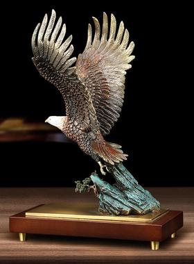 《8大展宏图》铜老鹰摆0895件 办店全公室工艺品开业礼铺品095
