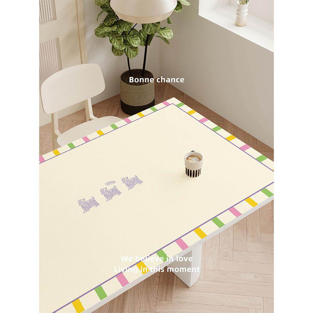 简约i油ns粉餐垫桌PVC桌布防水防免洗隔热长方BEP形茶几桌面保护