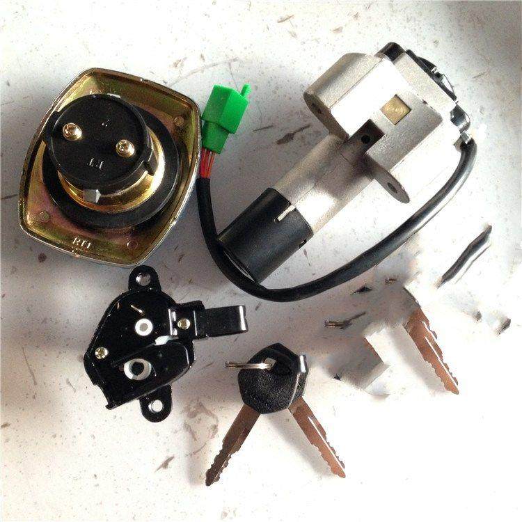 适用铃木摩托车国三钻豹 HJ -25KA -2A -3A套锁 电门锁741全1车锁