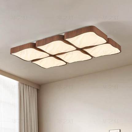 现代简眼约客厅主灯中式卧室书房led全光谱IPI护新吸顶 灯具