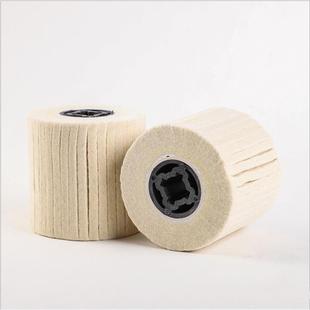 进口羊毛抛光拉FSK丝轮不锈钢专用面抛光毛毡轮120mm10镜0 m丝m拉