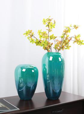 客厅花高级PZW-AB19感璃落地大花瓶摆件玻现代轻奢新透中式半明大