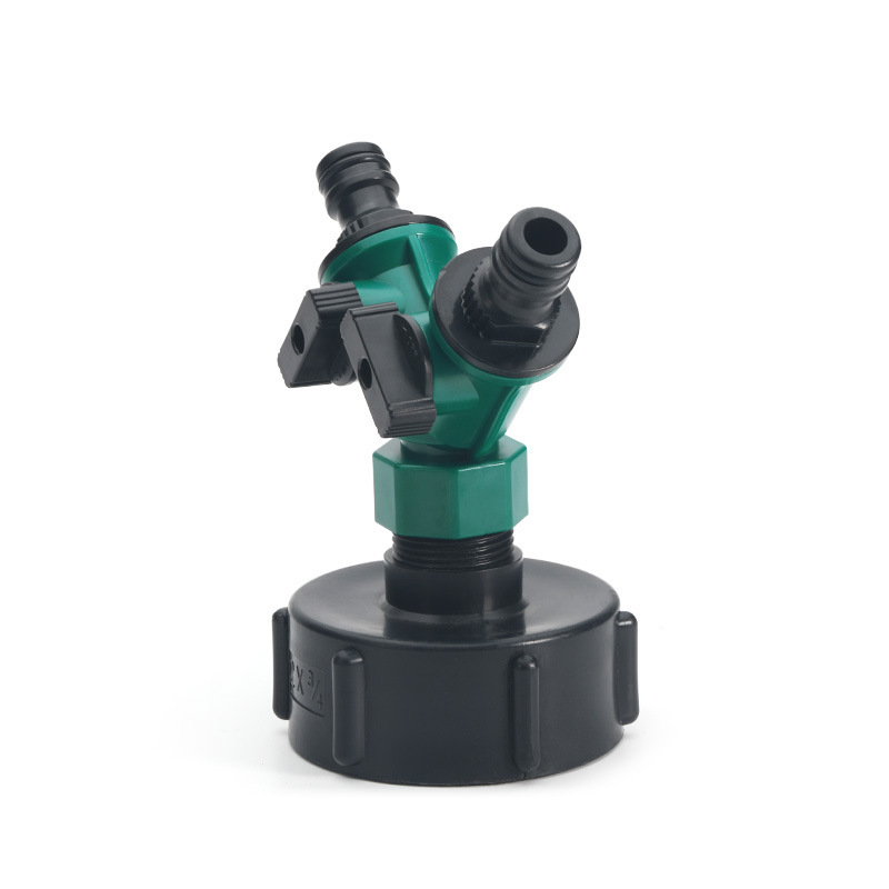 跨境S60*6IBC吨桶塑料软管接头吨桶配件花园双头快速接头双头奶嘴