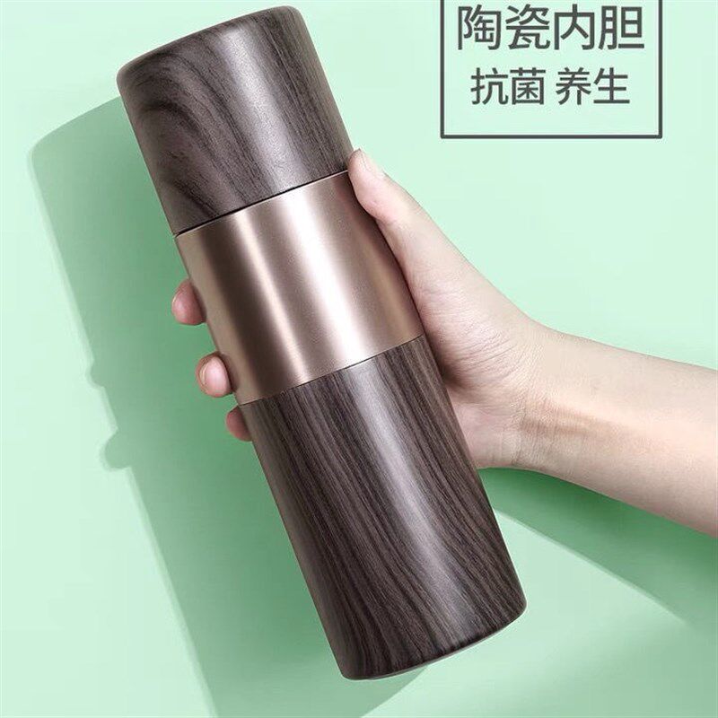 陶瓷内胆养生保温杯n女便携骨瓷大容量泡茶男士高档茶水分离水杯
