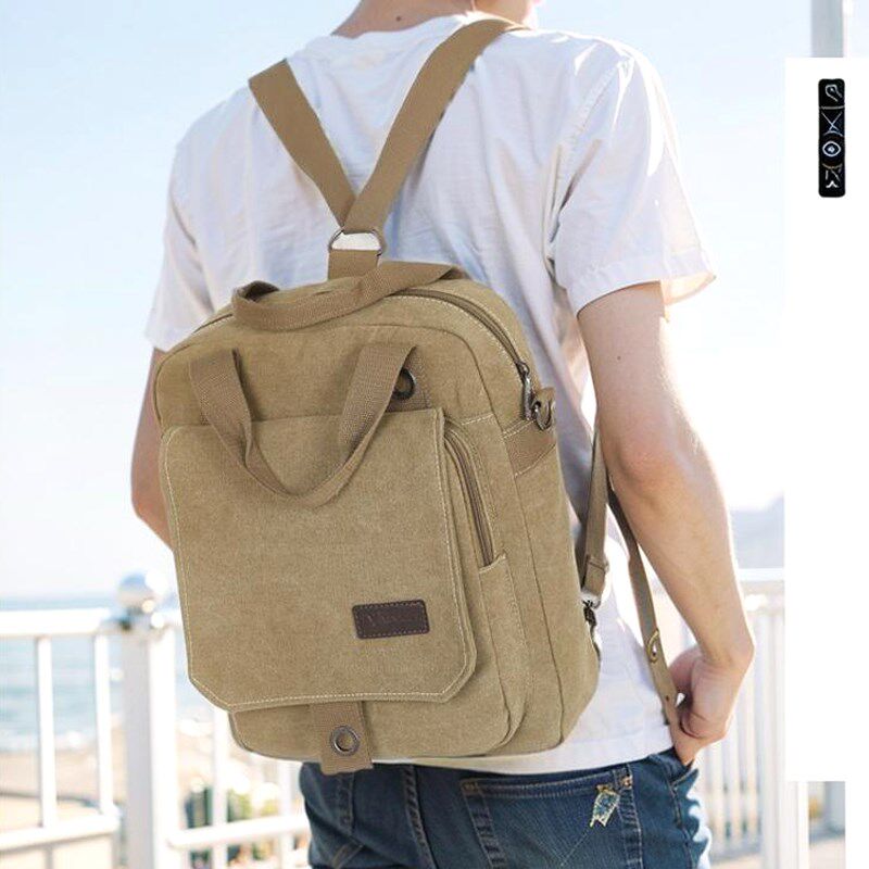 男士手提包男款2024新款包包商务公文包男双肩帆布单X肩包男式背