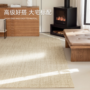 轻奢高级B感家用沙发茶几毯奶油风免打理地 羊毛地毯客厅2024新款