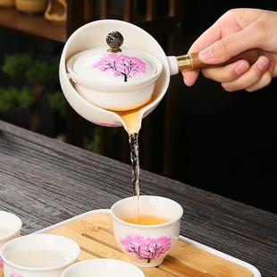 家用旅行便携包 香威尔360旋转逍遥泡茶壶懒人全自动功夫茶具套装