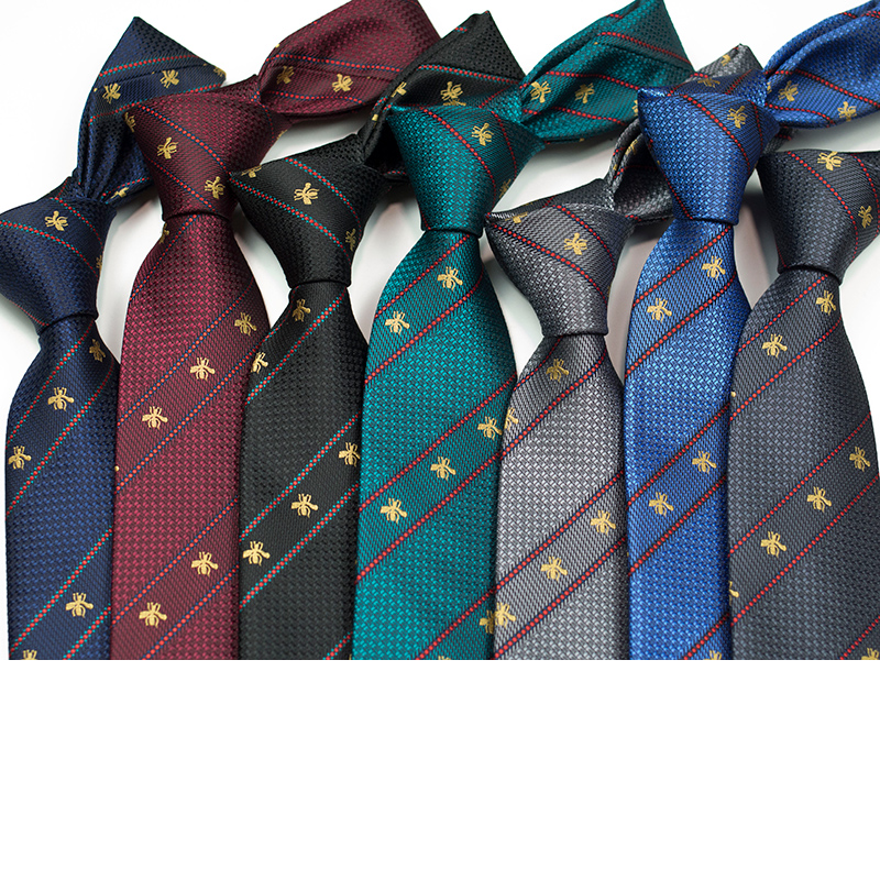 色织超细纤维小蜜蜂领带套装