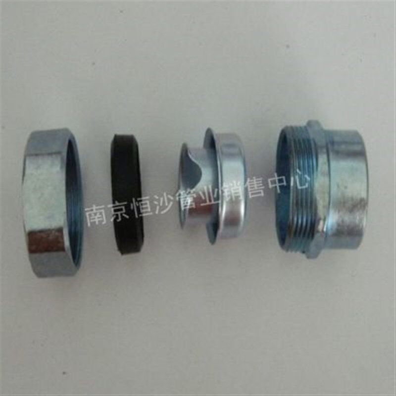 金属100软管包塑接头qf螺纹接头软管端式接头T金属内接头内丝。