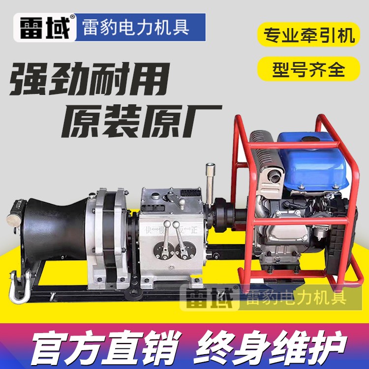 雷豹机动绞磨机3吨5吨8吨A电缆牵引机汽油柴油电动卷扬机