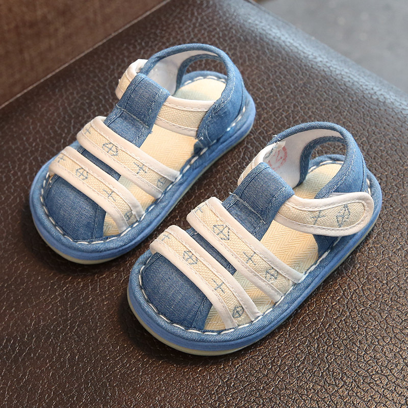 宝宝布鞋夏d季1一2岁3室内地板鞋婴儿软底男4家居鞋小童鞋学步凉