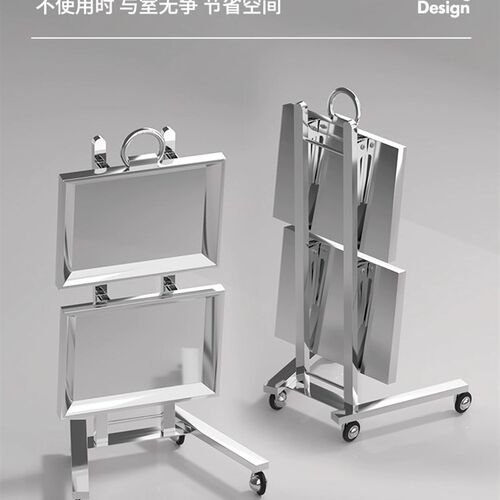 不锈钢理髲小推车美容美发店杠车网红发J廊工具剪发折叠专用烫染