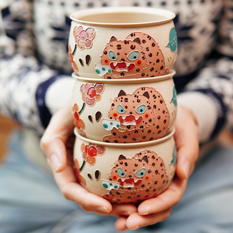 豹富猫手工手绘咖啡杯手t握杯水杯茶杯推荐陶瓷杯主人杯礼物定制