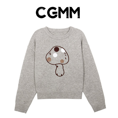 CGMM/橱柜密码秋冬新款美拉德风长袖毛衣复古百搭针织衫DSOMB5253