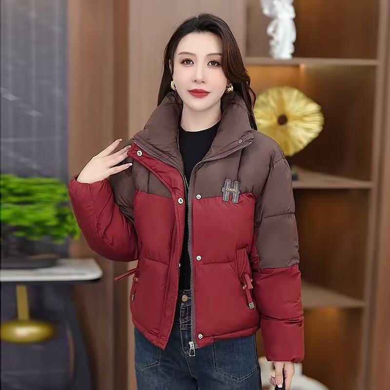 新品冬季棉衣女短款免洗亮面羽绒棉服时尚加厚保暖韩版宽松小个子