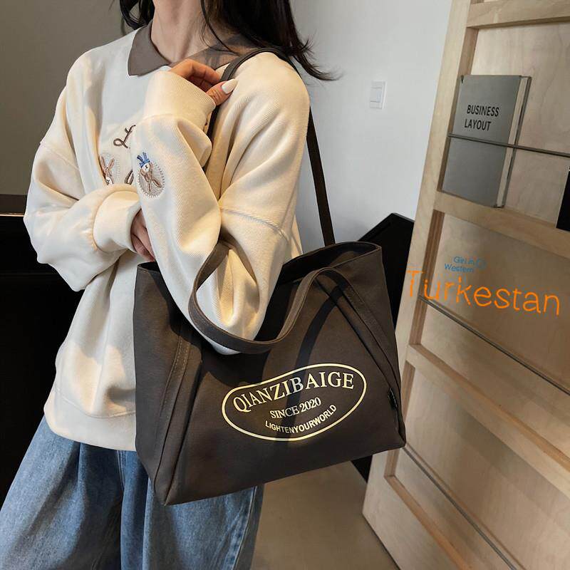 新品2025新款大容量托特包女时尚布包女士提包帆布袋手提袋子通勤