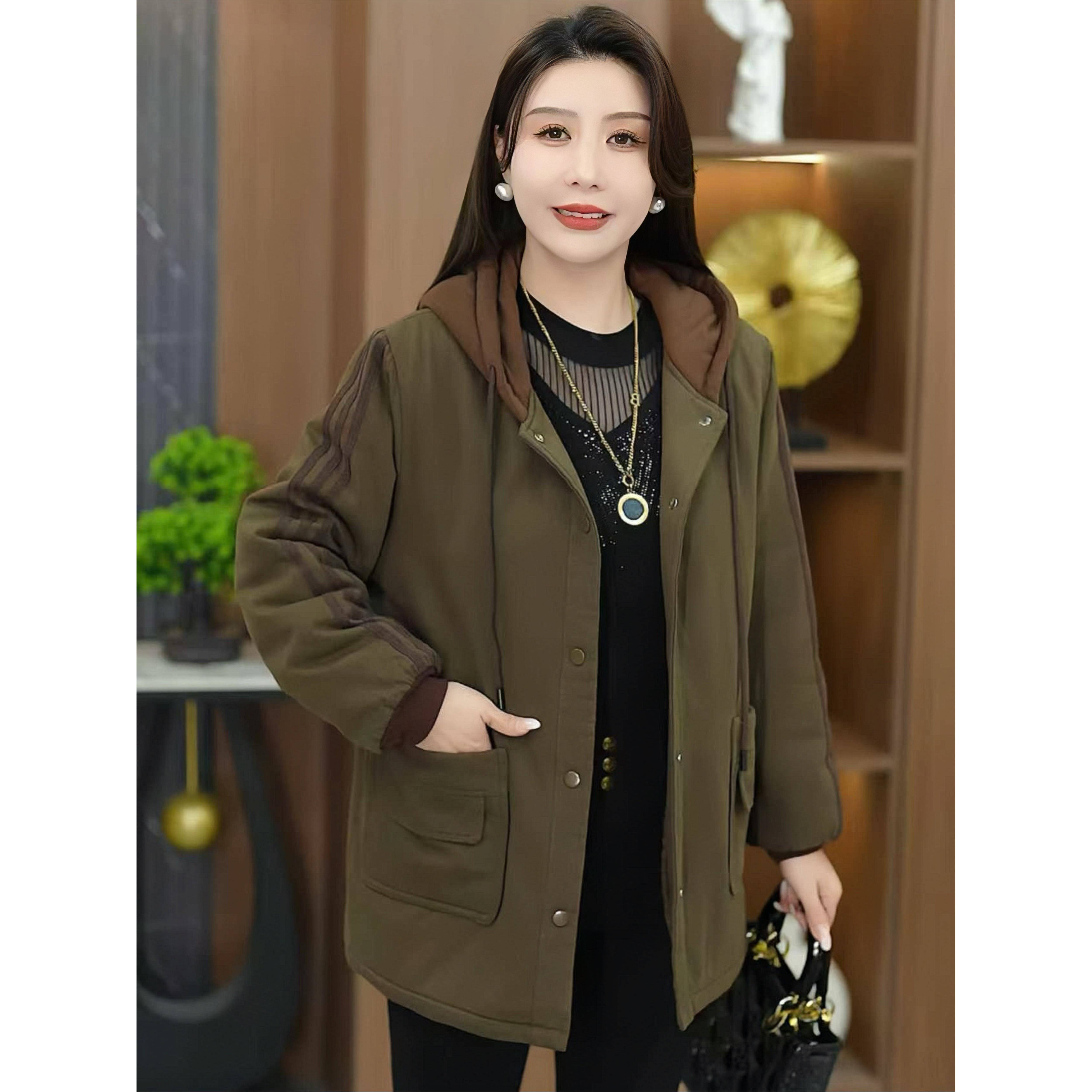 新品中老年女装棉袄妈妈冬装外套2026新款棉衣加绒加厚洋气保暖棉
