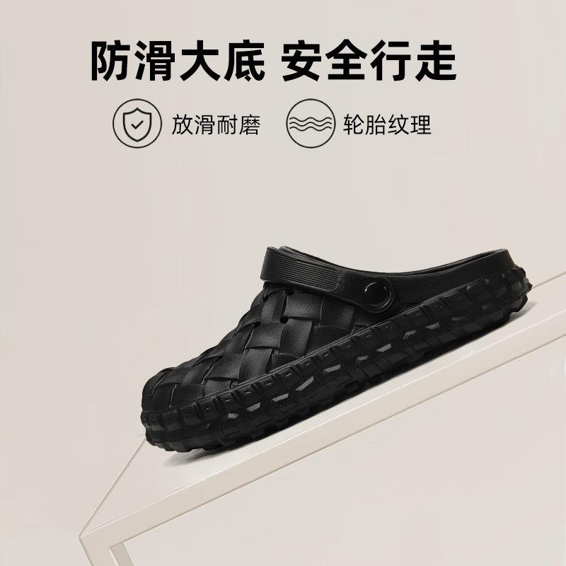 新品洞洞鞋男款夏季外穿2026新款沙滩包头凉拖鞋开车两用男士运动