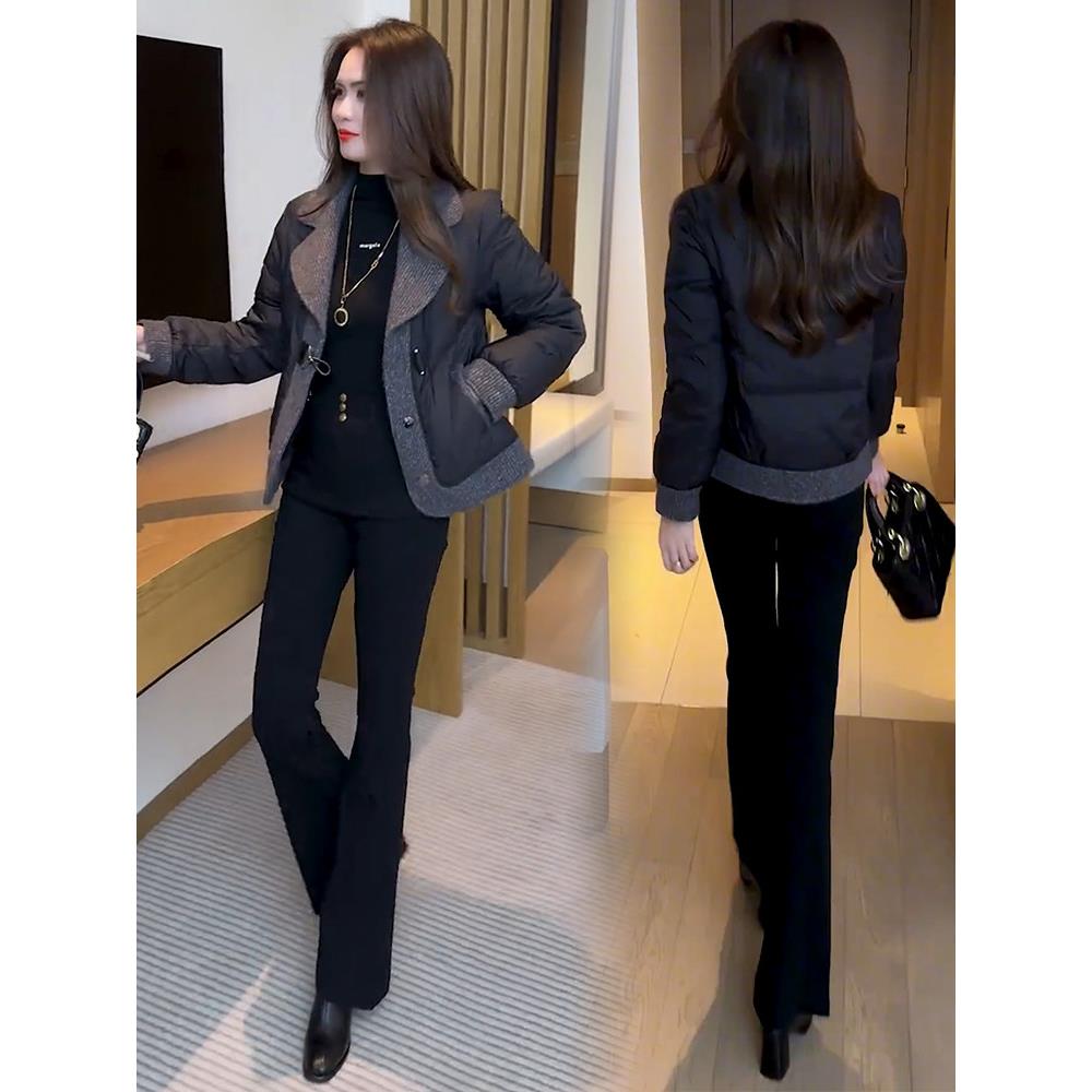 新品小香风时尚短款羽绒棉服女冬季洋气显瘦小个子保暖棉衣外套棉