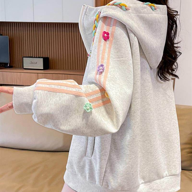 新品春秋连帽外套女2025新