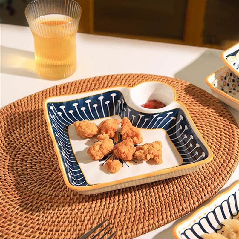 新品舍里饺子盘子带醋碟碗