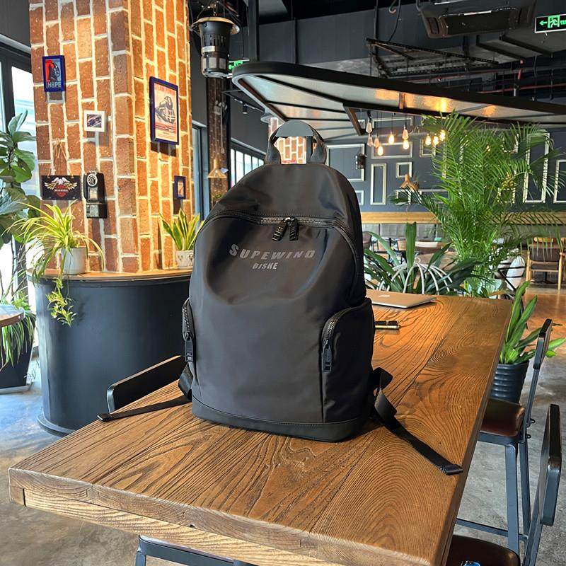 新品2025新款简约百搭双肩包男商务通勤大容量旅行电脑背包短途行